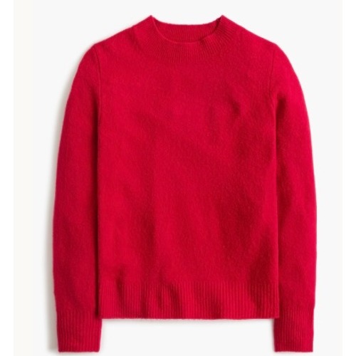 J.Crew Factory Crewneck Red Sweater Extra-Soft Yarn Women Xl Nwt Holiday Flaw